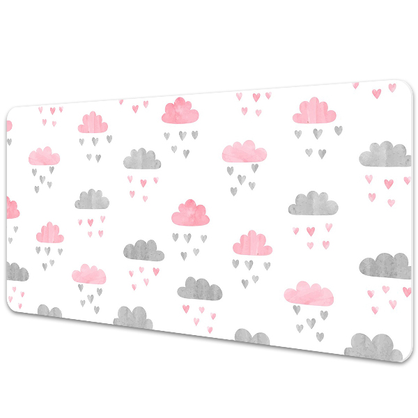 Full desk protector Minimalist clouds