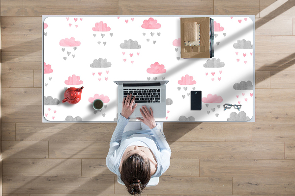 Full desk protector Minimalist clouds