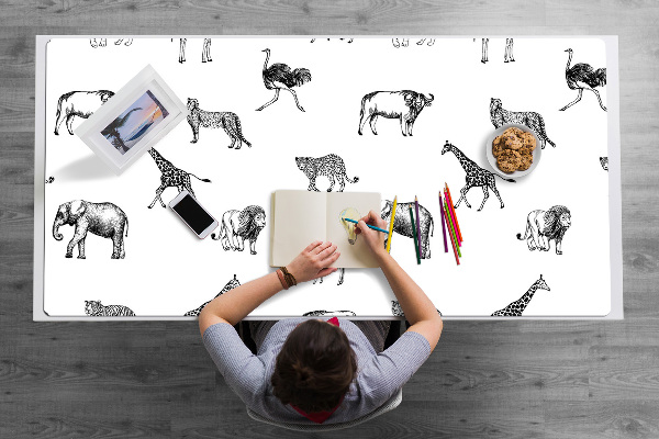 Large desk mat for children Safari