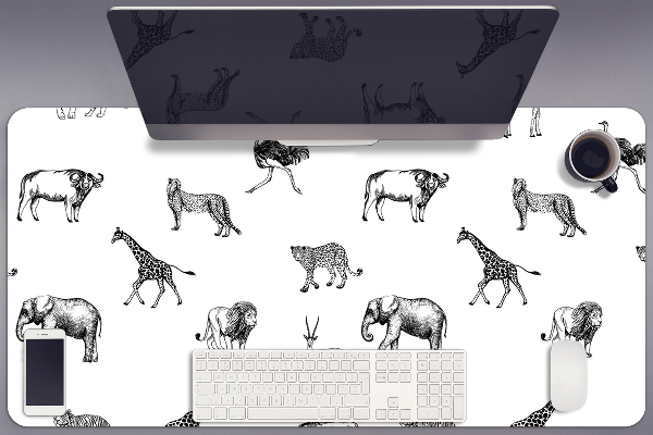 Large desk mat for children Safari