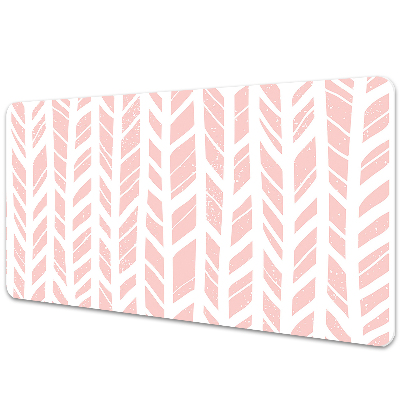 Full desk mat pink herringbone