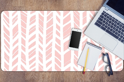 Full desk mat pink herringbone