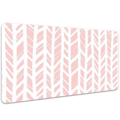 Full desk mat pink herringbone