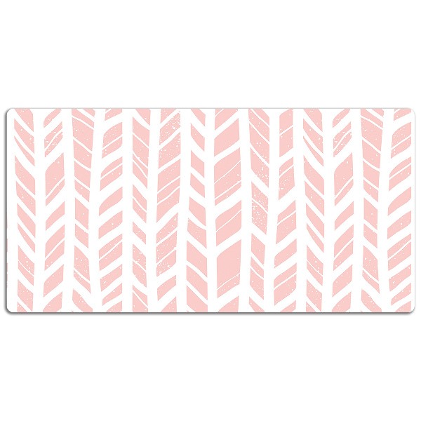 Full desk mat pink herringbone