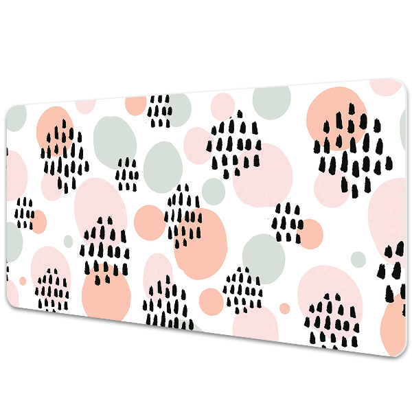 Desk pad colored dots