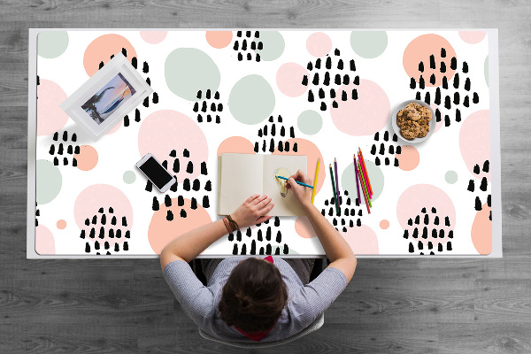 Desk pad colored dots