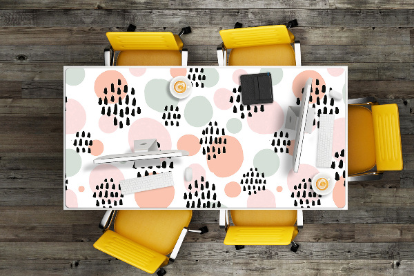 Desk pad colored dots