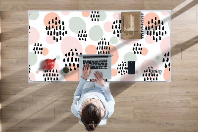 Desk pad colored dots