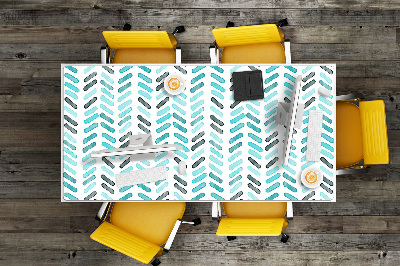 Desk mat Watercolor herringbone