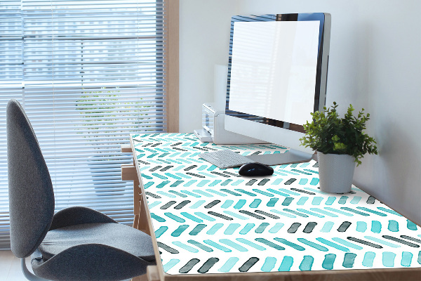 Desk mat Watercolor herringbone