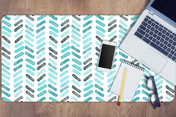 Desk mat Watercolor herringbone