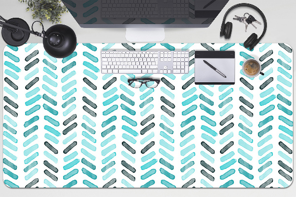Desk mat Watercolor herringbone