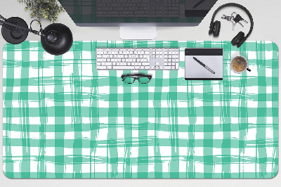 Large desk mat table protector green grille