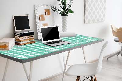 Large desk mat table protector green grille