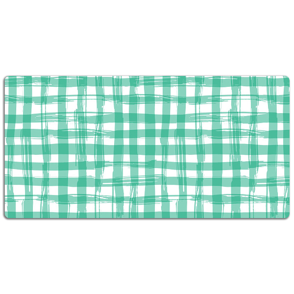 Large desk mat table protector green grille