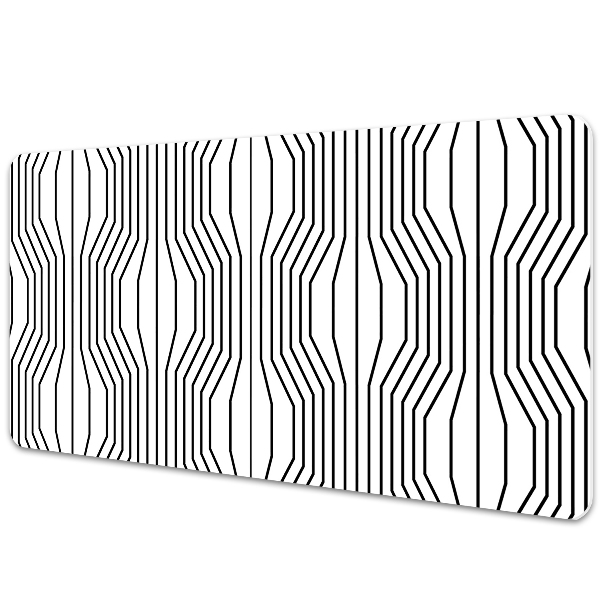 Desk mat geometric illusion