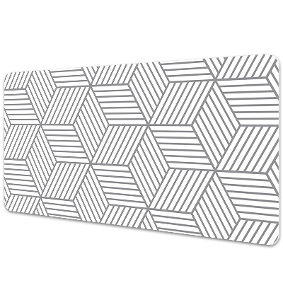 Desk pad Gray 3D cube