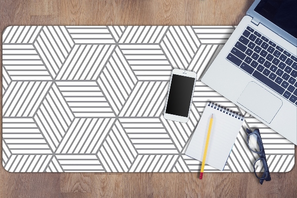 Desk pad Gray 3D cube