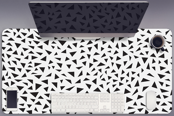 Desk pad black triangles