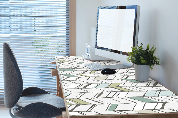 Large desk mat for children herringbone
