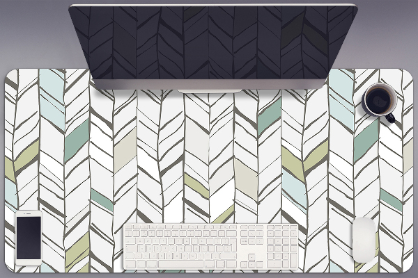 Large desk mat for children herringbone