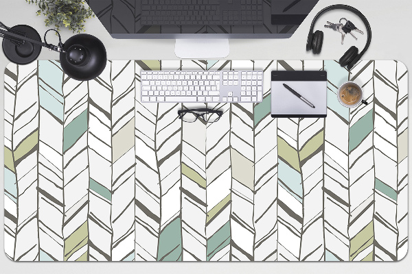 Large desk mat for children herringbone