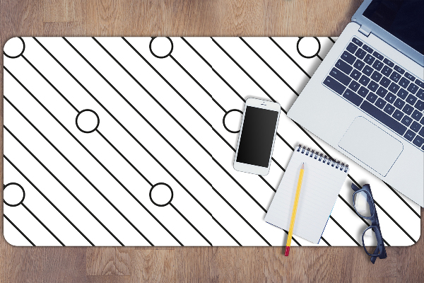 Large desk pad PVC protector Striped pattern