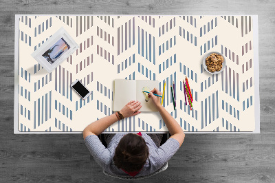 Full desk pad geometric herringbone