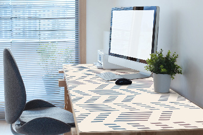 Full desk pad geometric herringbone