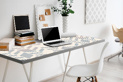 Full desk pad geometric herringbone