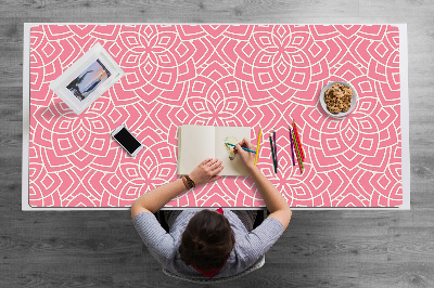 Large desk mat table protector floral pattern