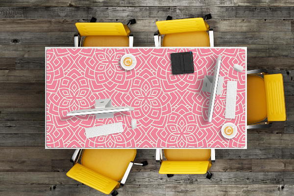Large desk mat table protector floral pattern