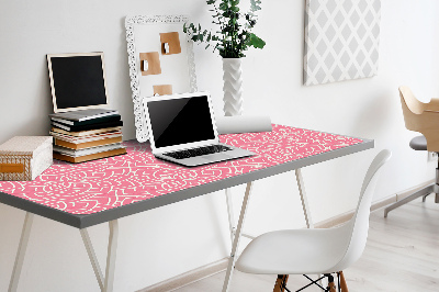 Large desk mat table protector floral pattern