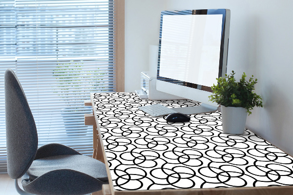 Desk mat Wheels black and white