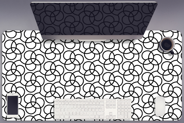 Desk mat Wheels black and white