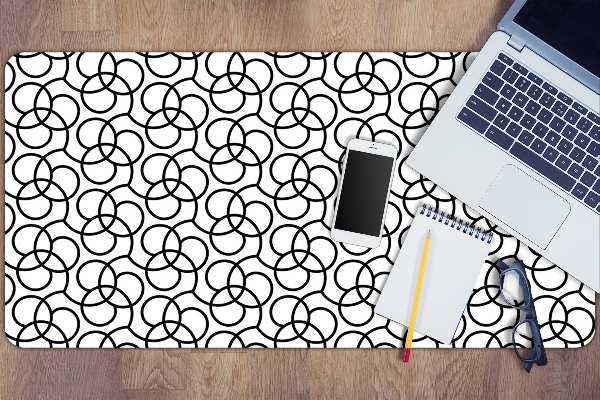 Desk mat Wheels black and white
