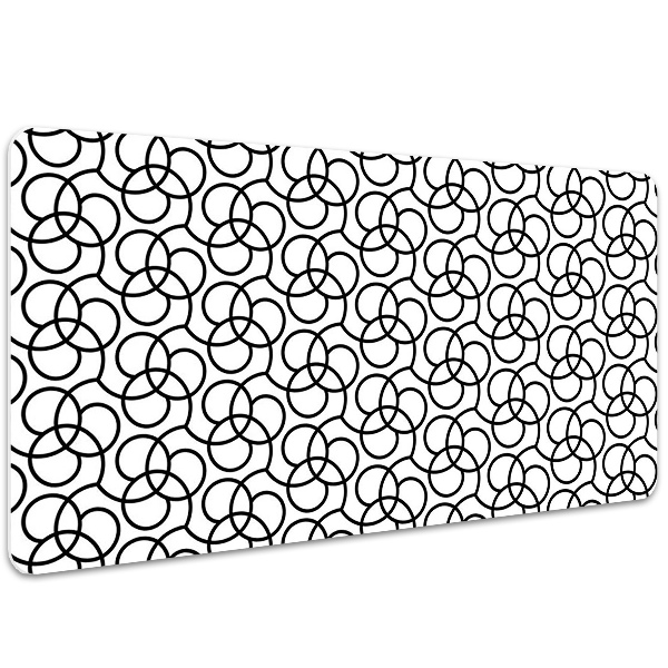 Desk mat Wheels black and white