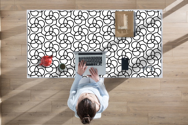Desk mat Wheels black and white