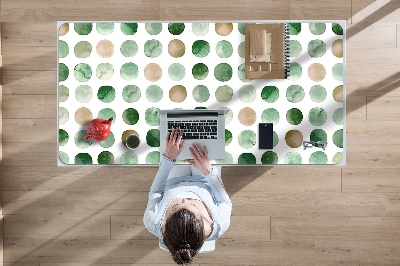 Desk pad colored dots