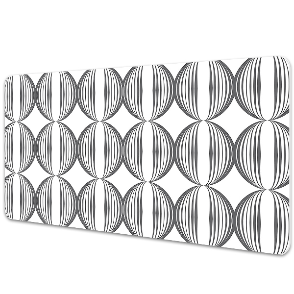 Full desk pad Circles retro pattern