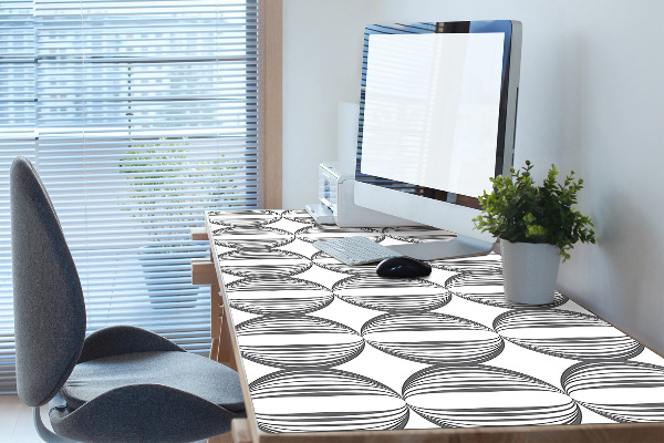 Full desk pad Circles retro pattern