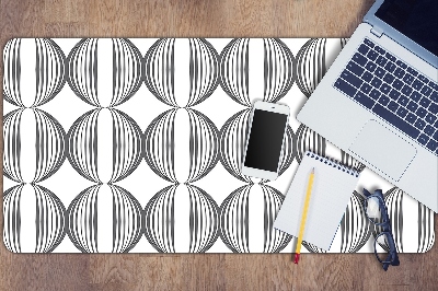 Full desk pad Circles retro pattern