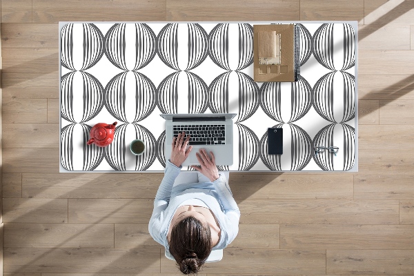 Full desk pad Circles retro pattern