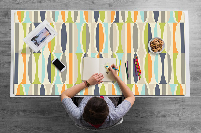 Large desk mat for children retro pattern