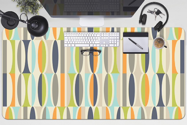 Large desk mat for children retro pattern