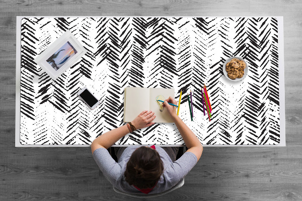 Full desk protector Dashes herringbone