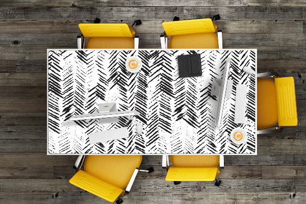 Full desk protector Dashes herringbone