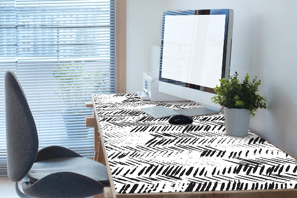 Full desk protector Dashes herringbone