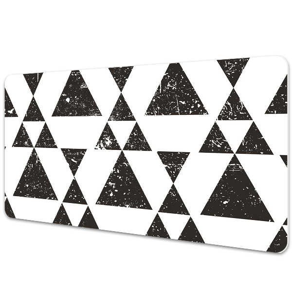 Full desk protector Black and white triangles