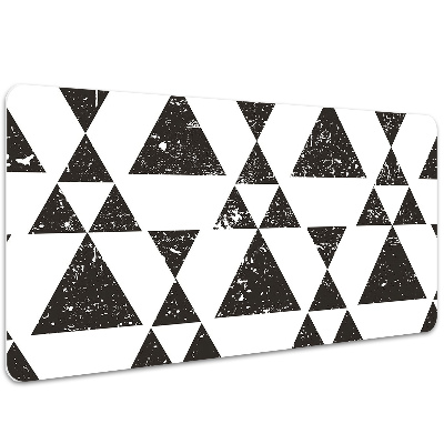 Full desk protector Black and white triangles